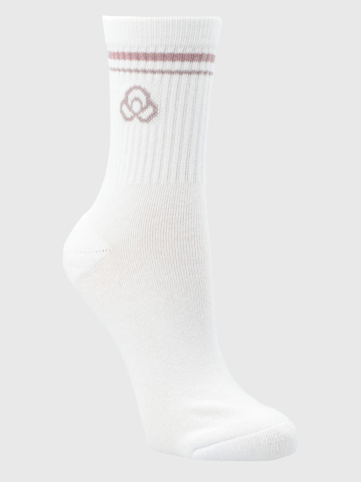 Calcetin Mujer 2 Pack Quarter Lurex Blanco Bsoul