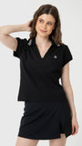 Polera Mujer Heritage Polo Aloe Negro Bsoul