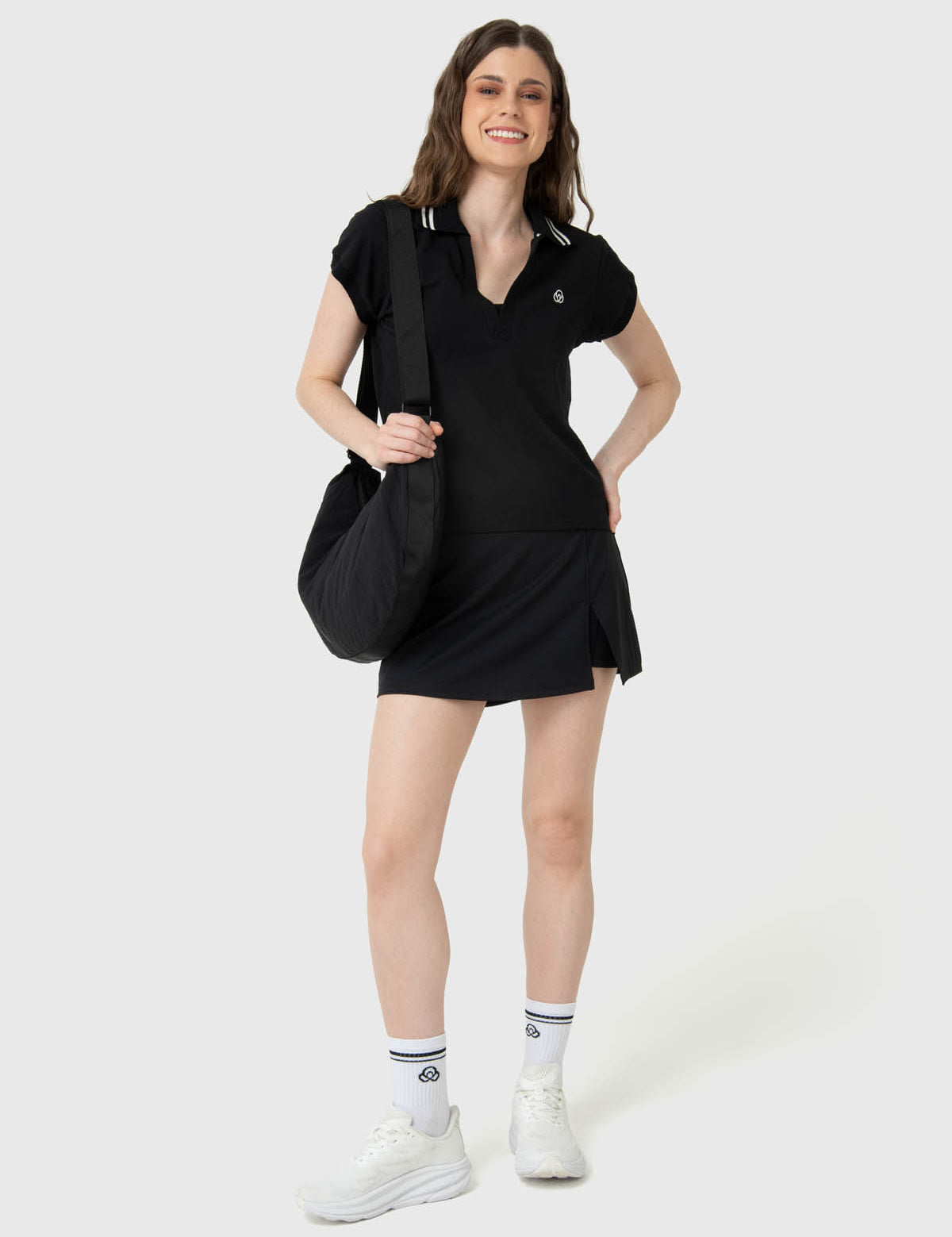 Polera Mujer Heritage Polo Aloe Negro Bsoul