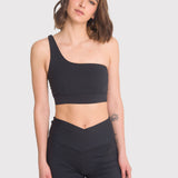 Peto Mujer Strappy One Shoulder Negro Bsoul