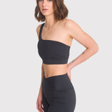Peto Mujer Strappy One Shoulder Negro Bsoul