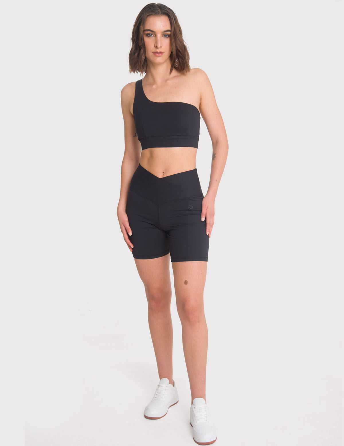 Peto Mujer Strappy One Shoulder Negro Bsoul