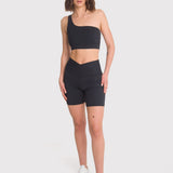 Peto Mujer Strappy One Shoulder Negro Bsoul