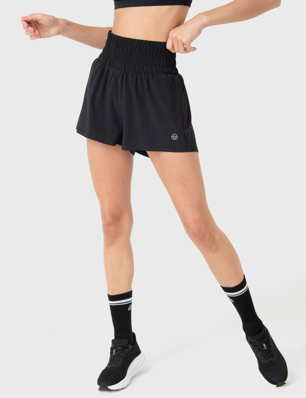 Short Mujer 2 in 1 Active Short Negro Bsoul