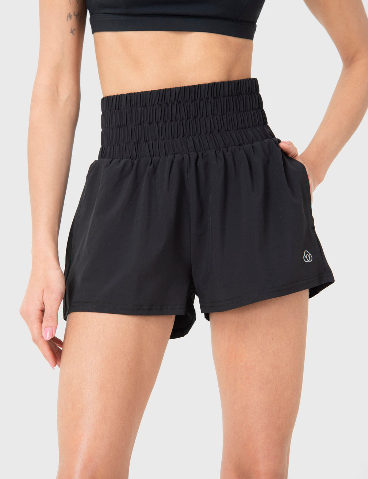 Short Mujer 2 in 1 Active Short Negro Bsoul
