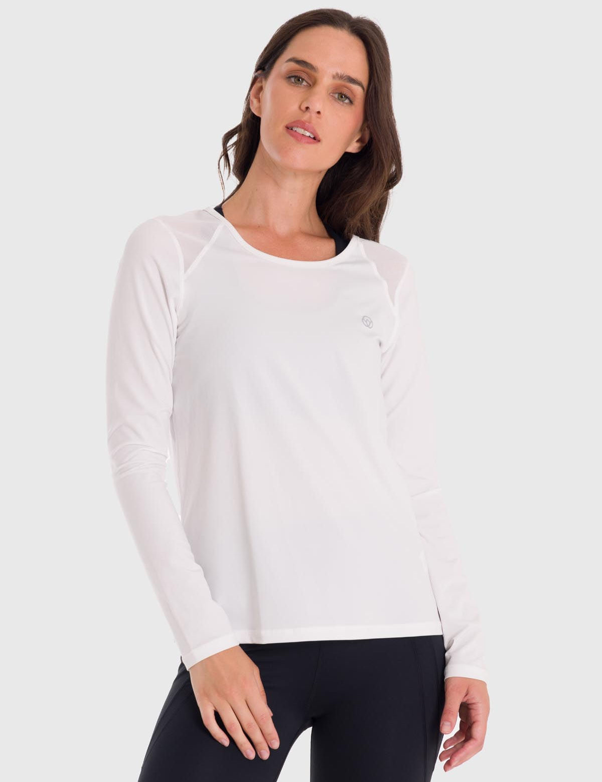 Polera Mujer First Layer Mesh Blanca Bsoul