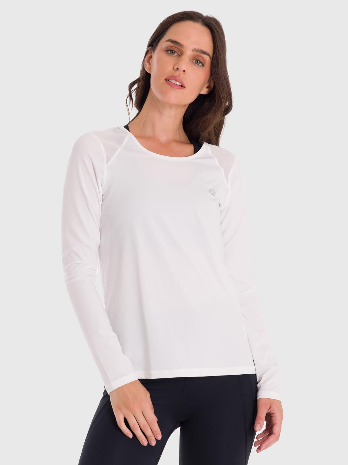 Polera Mujer First Layer Mesh Blanca Bsoul