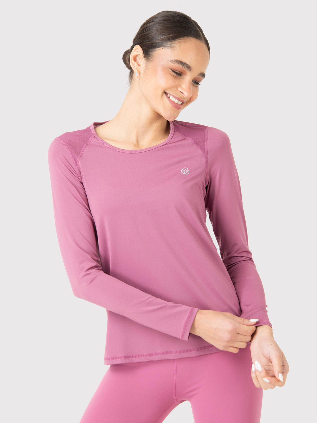 Polera Mujer First Layer Mesh Rosado Bsoul