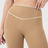 Calza Mujer Piping Ankle Café Claro Bsoul