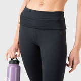 Calza Mujer Foldover Negro Bsoul