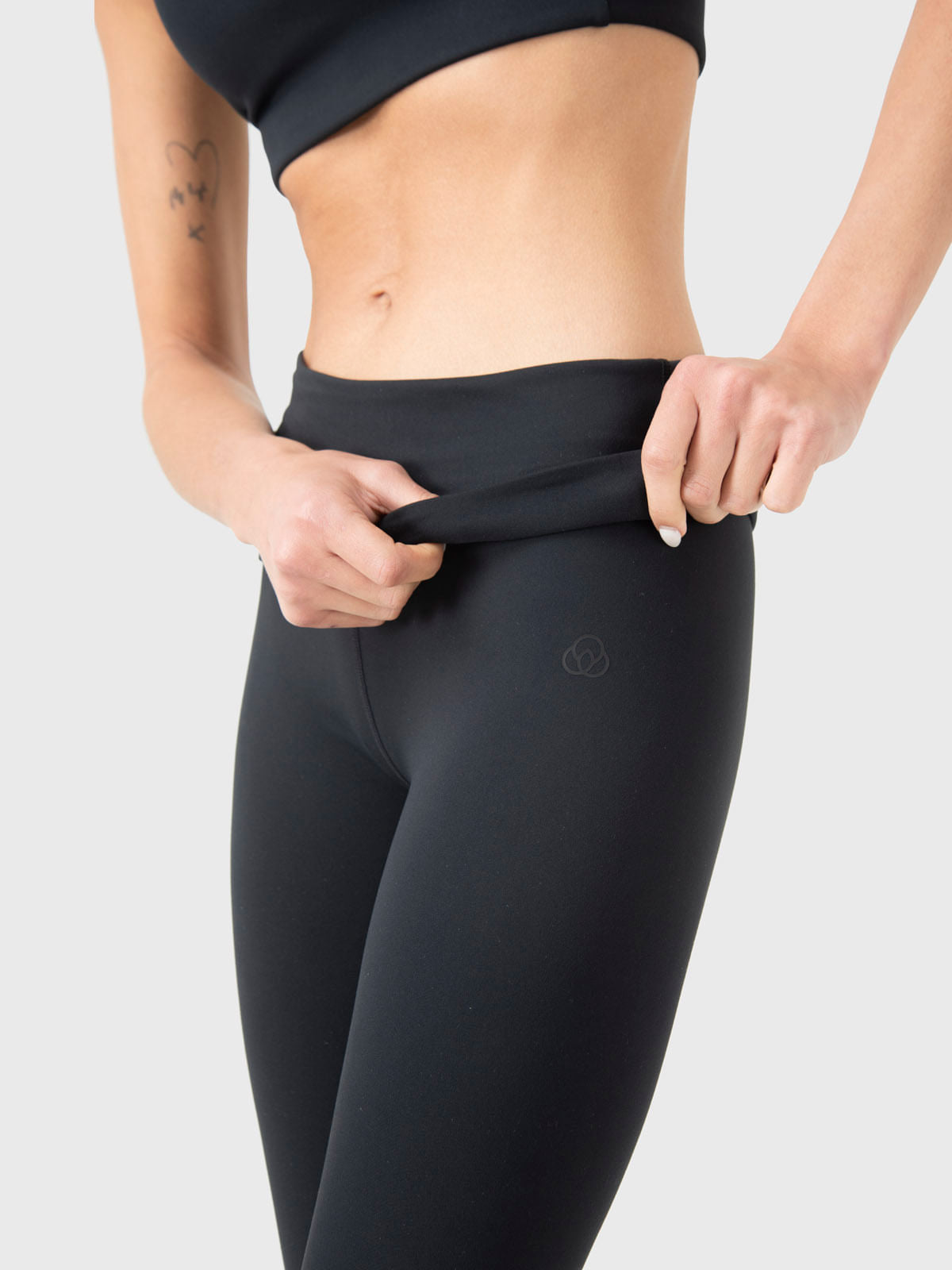 Calza Mujer Foldover Negro Bsoul