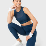 Peto Mujer Cropped Vest Azul Bsoul