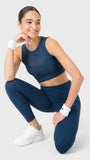 Peto Mujer Cropped Vest Azul Bsoul