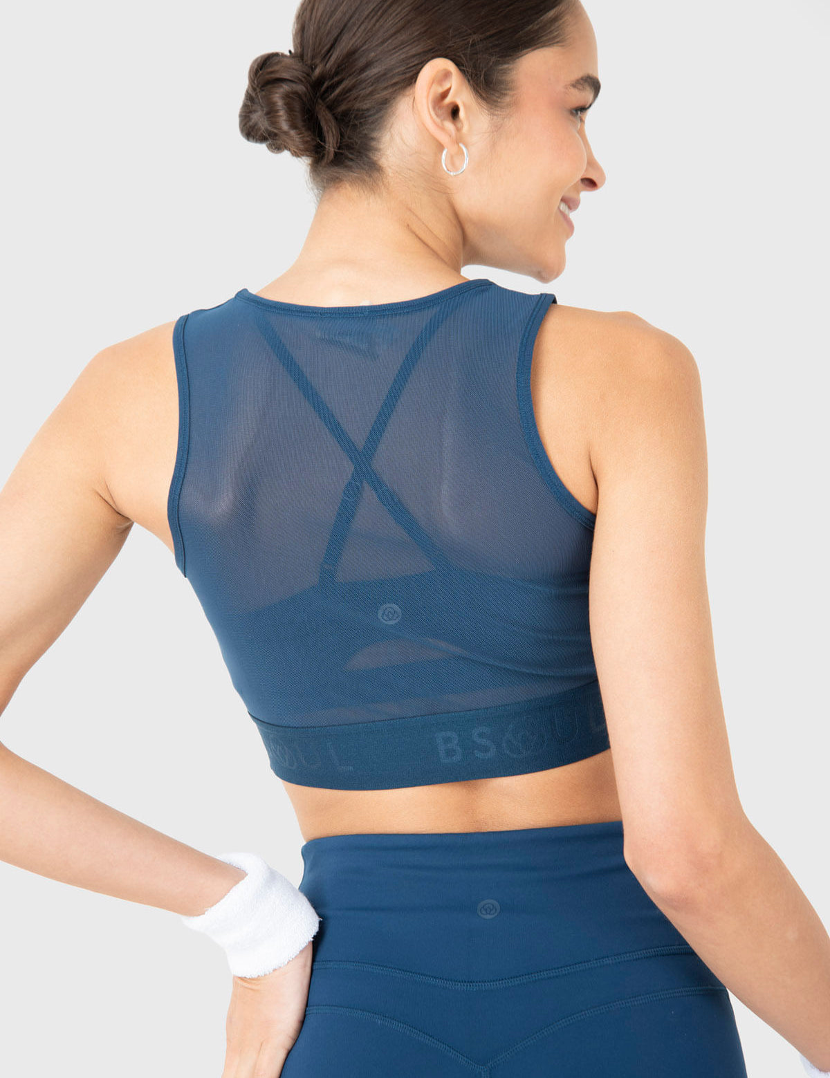 Peto Mujer Cropped Vest Azul Bsoul