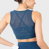 Peto Mujer Cropped Vest Azul Bsoul