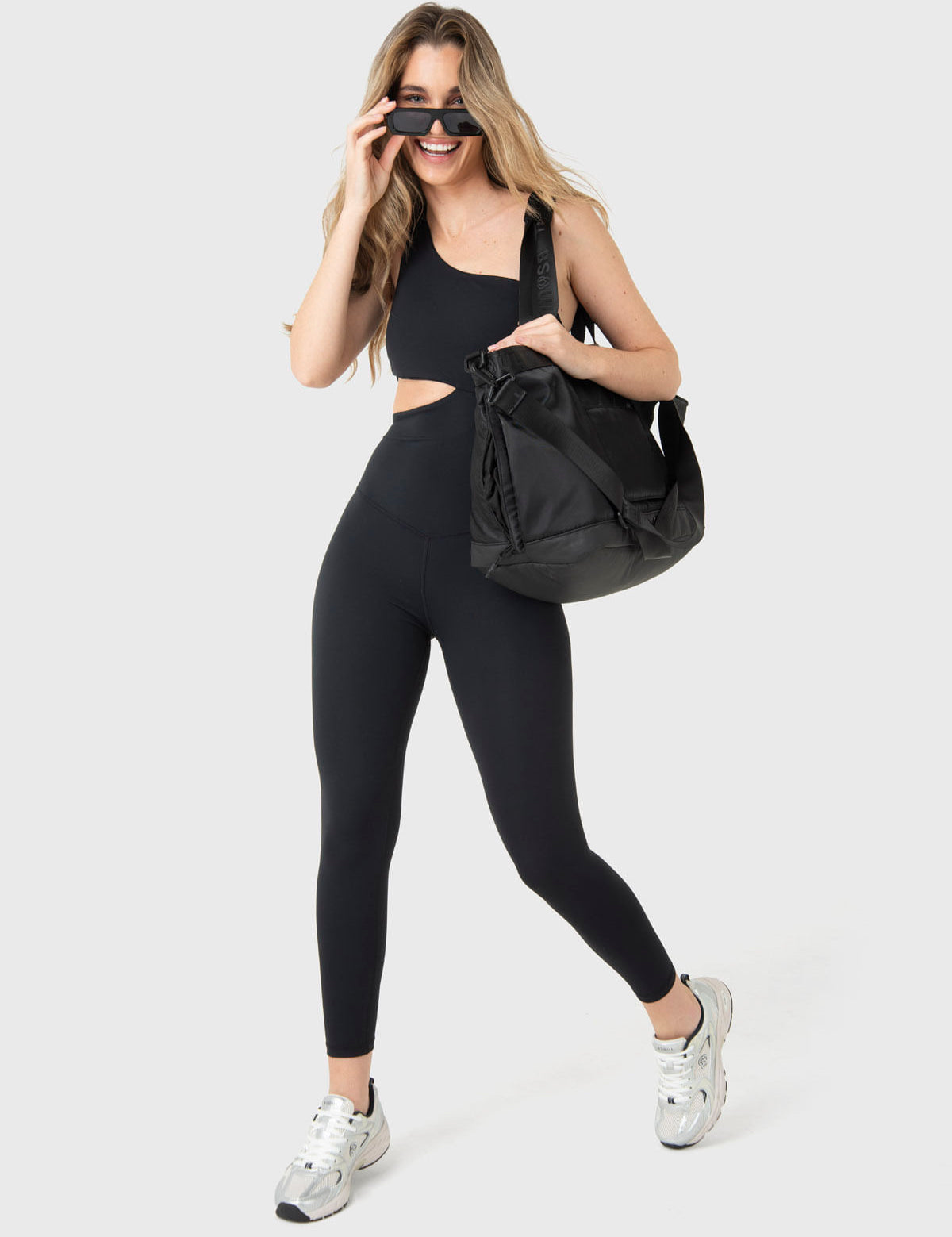 Enterito Mujer Oneshoulder Negro Bsoul
