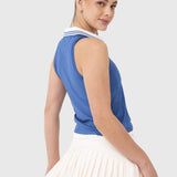 Polera Mujer Polo Crop Azul Bsoul