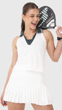 Polera Mujer Polo Crop Blanca Bsoul