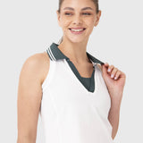 Polera Mujer Polo Crop Blanca Bsoul