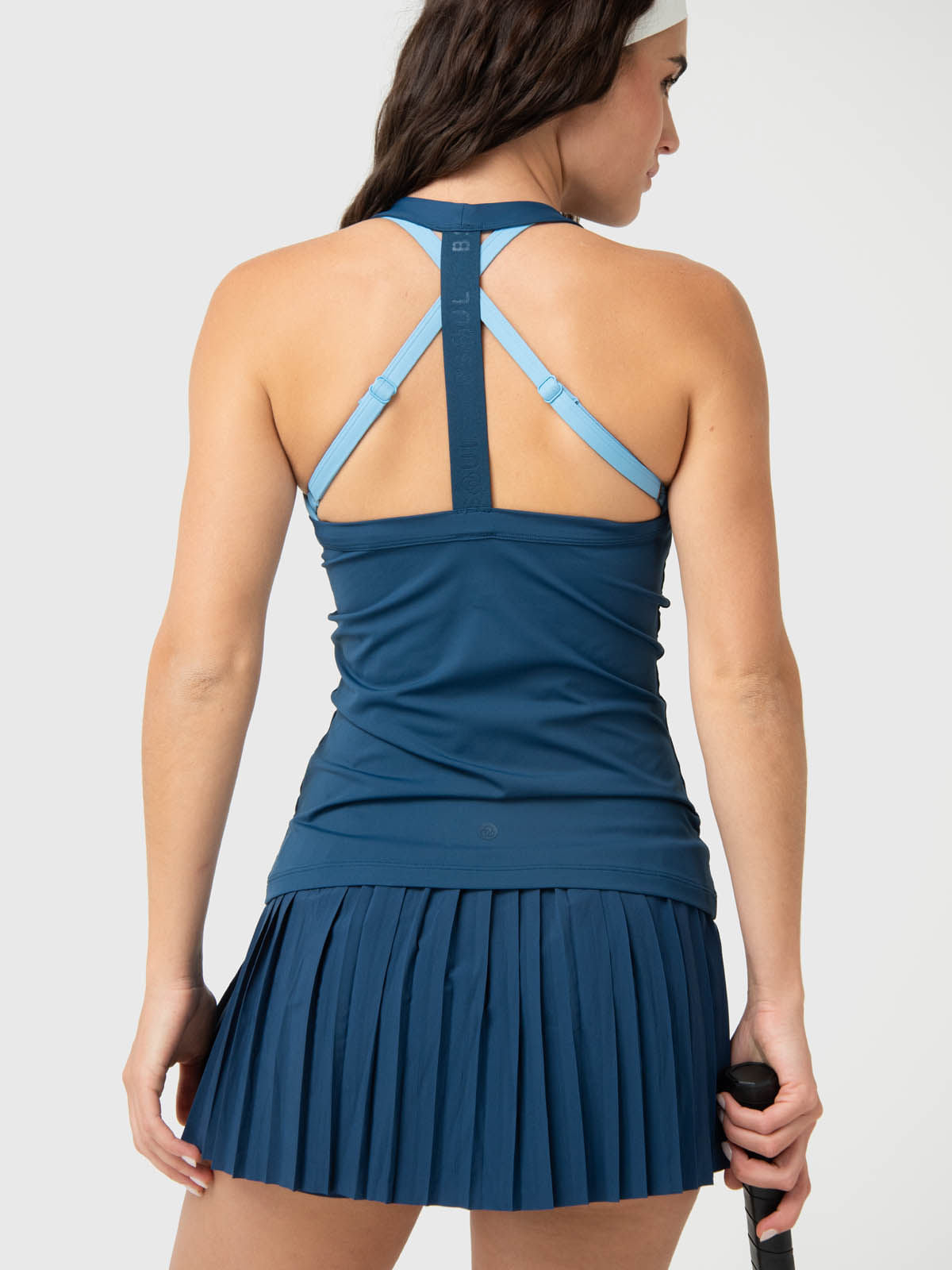 Polera Mujer Tank Top Azul Bsoul