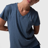 Polera Mujer V Neck Aloe Azul Bsoul