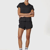 Polera Mujer V Neck Aloe Negra Bsoul