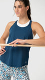 Polera Mujer Training Tank Aloe Azul Bsoul