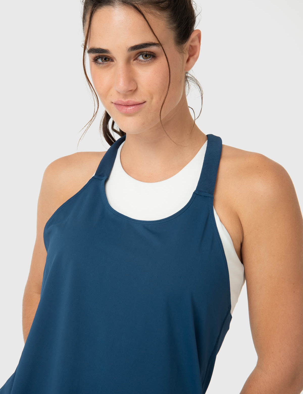 Polera Mujer Training Tank Aloe Azul Bsoul