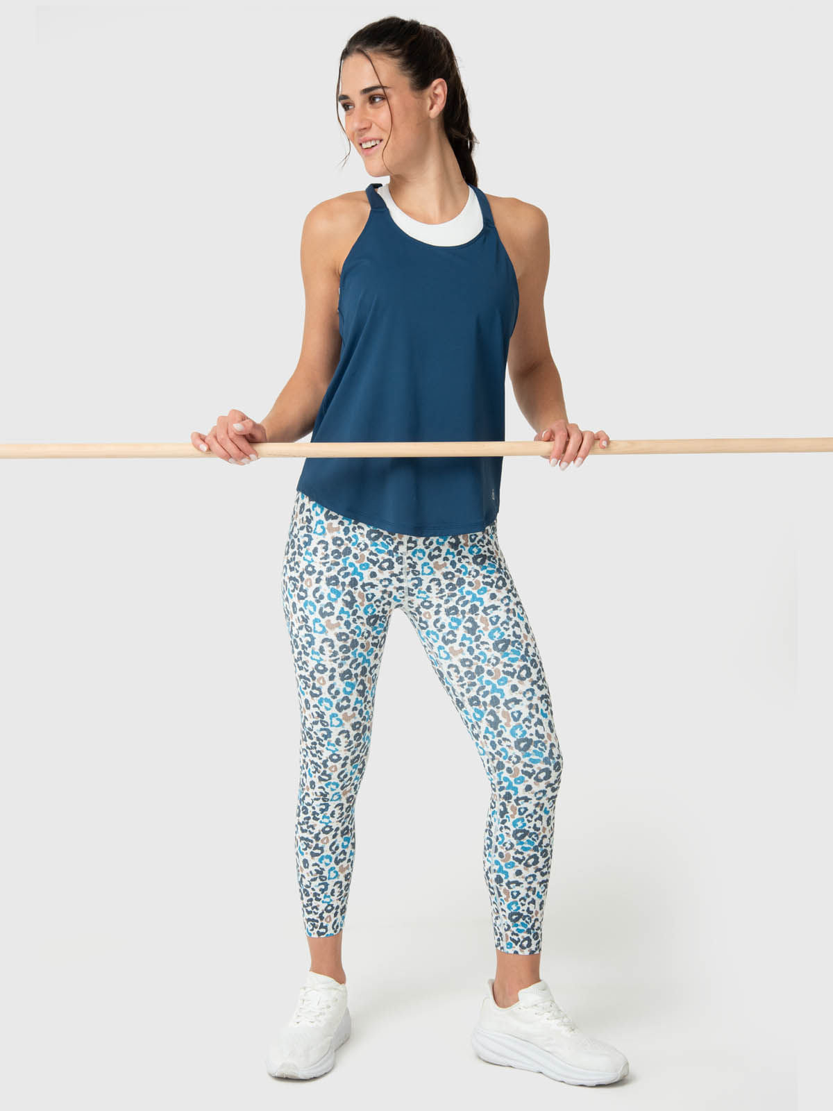 Polera Mujer Training Tank Aloe Azul Bsoul