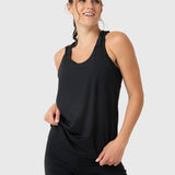 Polera Mujer Training Tank Aloe Negra Bsoul