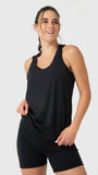 Polera Mujer Training Tank Aloe Negra Bsoul