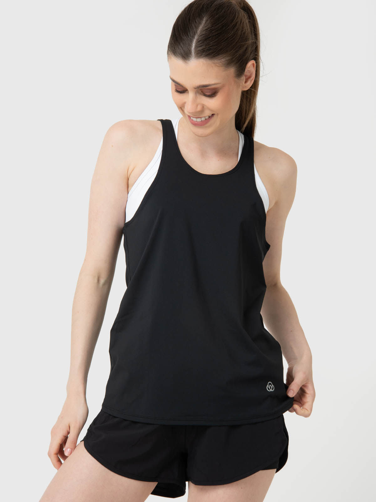 Polera Mujer Tank Cloe Aloe Negro Bsoul