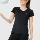 Polera Mujer Round Neck Aloe Negra Bsoul