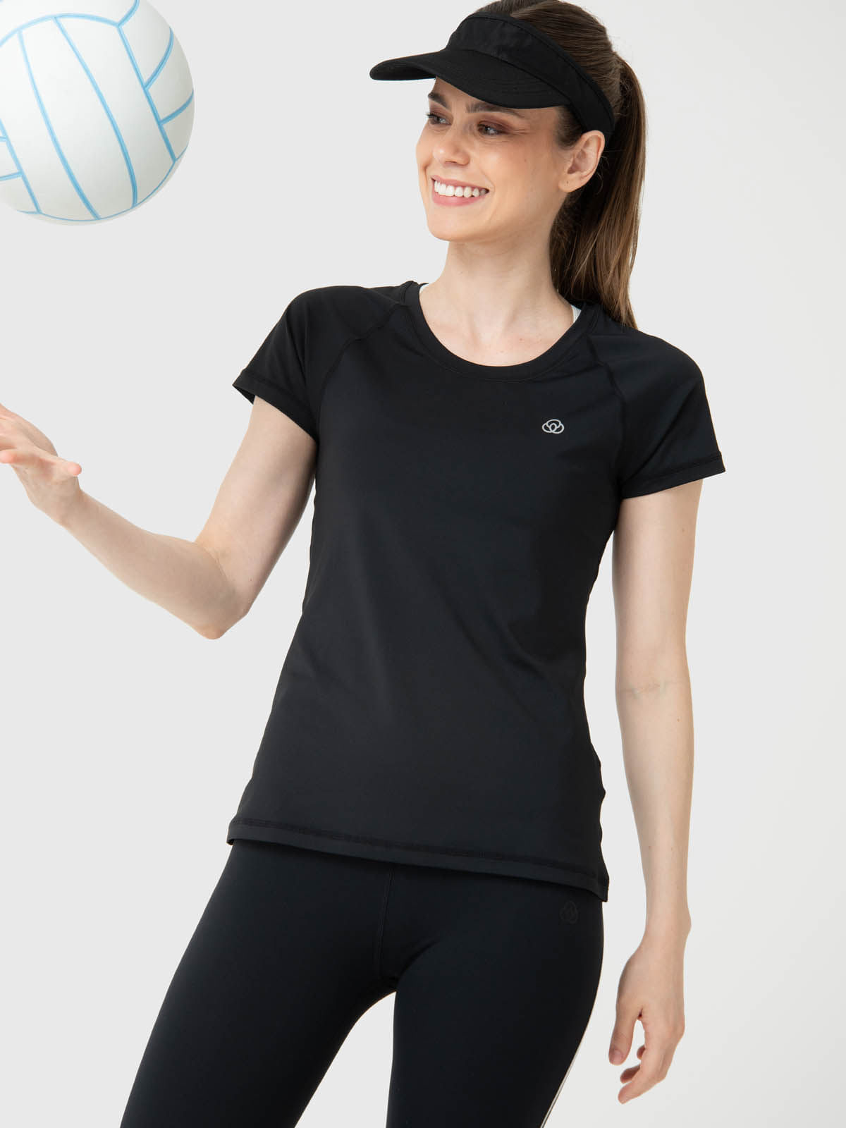 Polera Mujer Round Neck Aloe Negra Bsoul