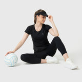 Polera Mujer Round Neck Aloe Negra Bsoul