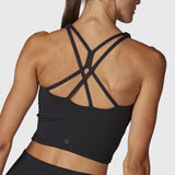 Conjunto Mujer Crop Flared Aloe Negro Bsoul