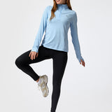 Polerón Half Zip Rec Celeste Bsoul