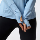 Polerón Half Zip Rec Celeste Bsoul