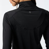 Polerón Mujer LS Half Zip Negro Bsoul