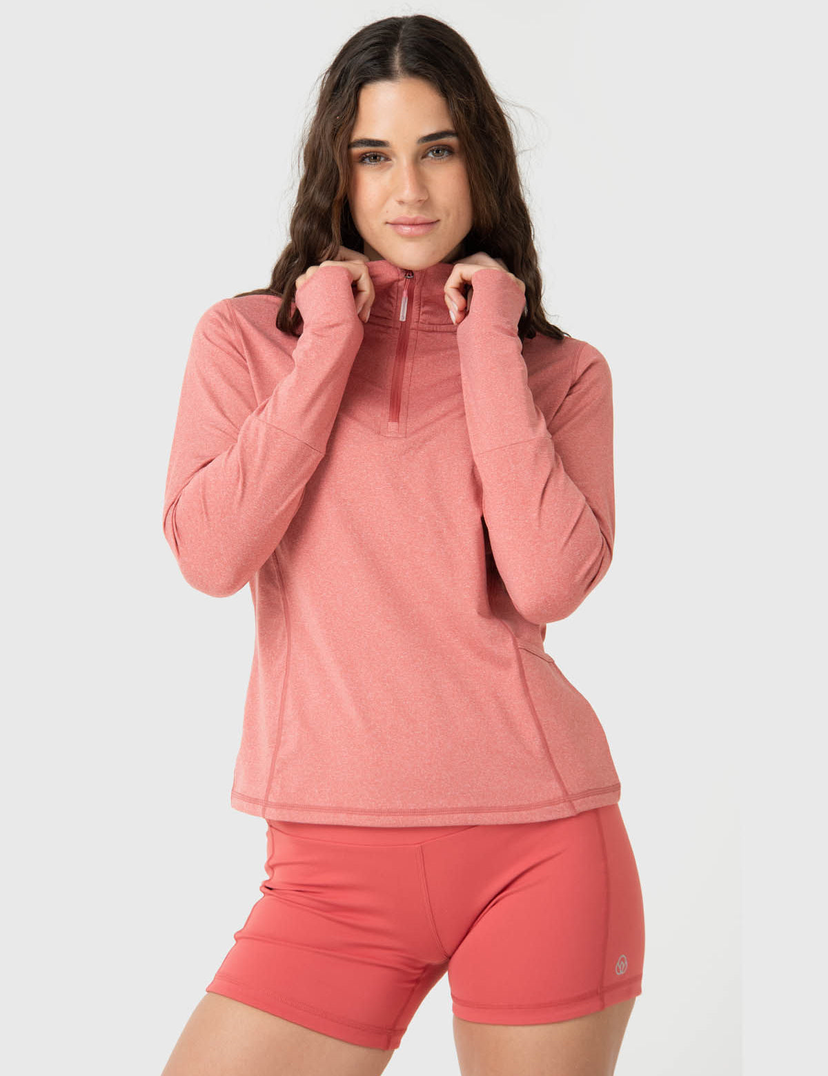 Polerón Half Zip Rec Rosado Bsoul
