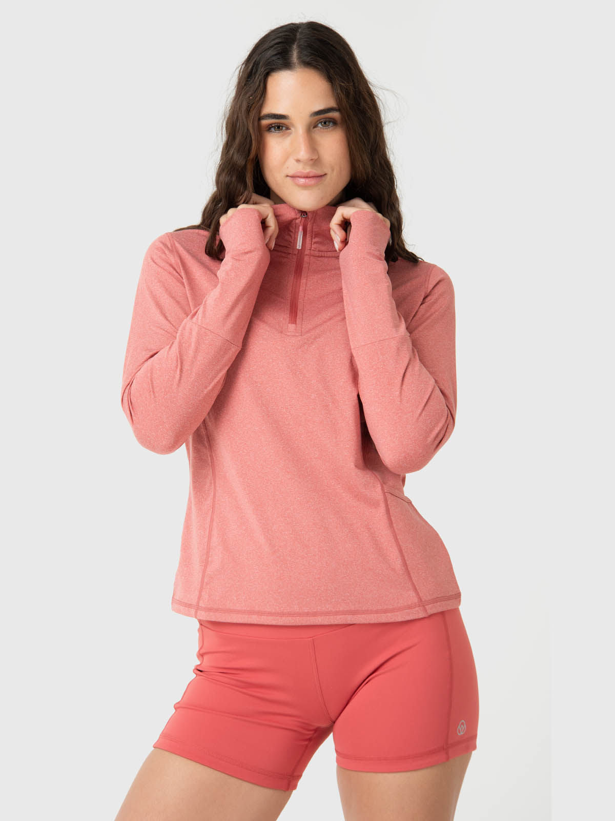 Polerón Half Zip Rec Rosado Bsoul