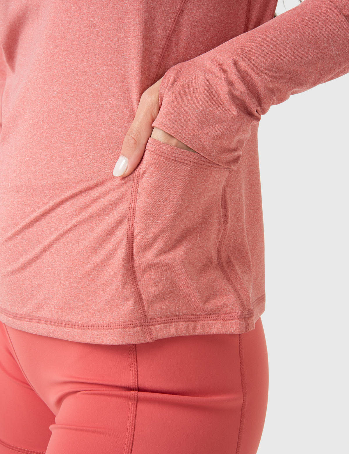 Polerón Half Zip Rec Rosado Bsoul