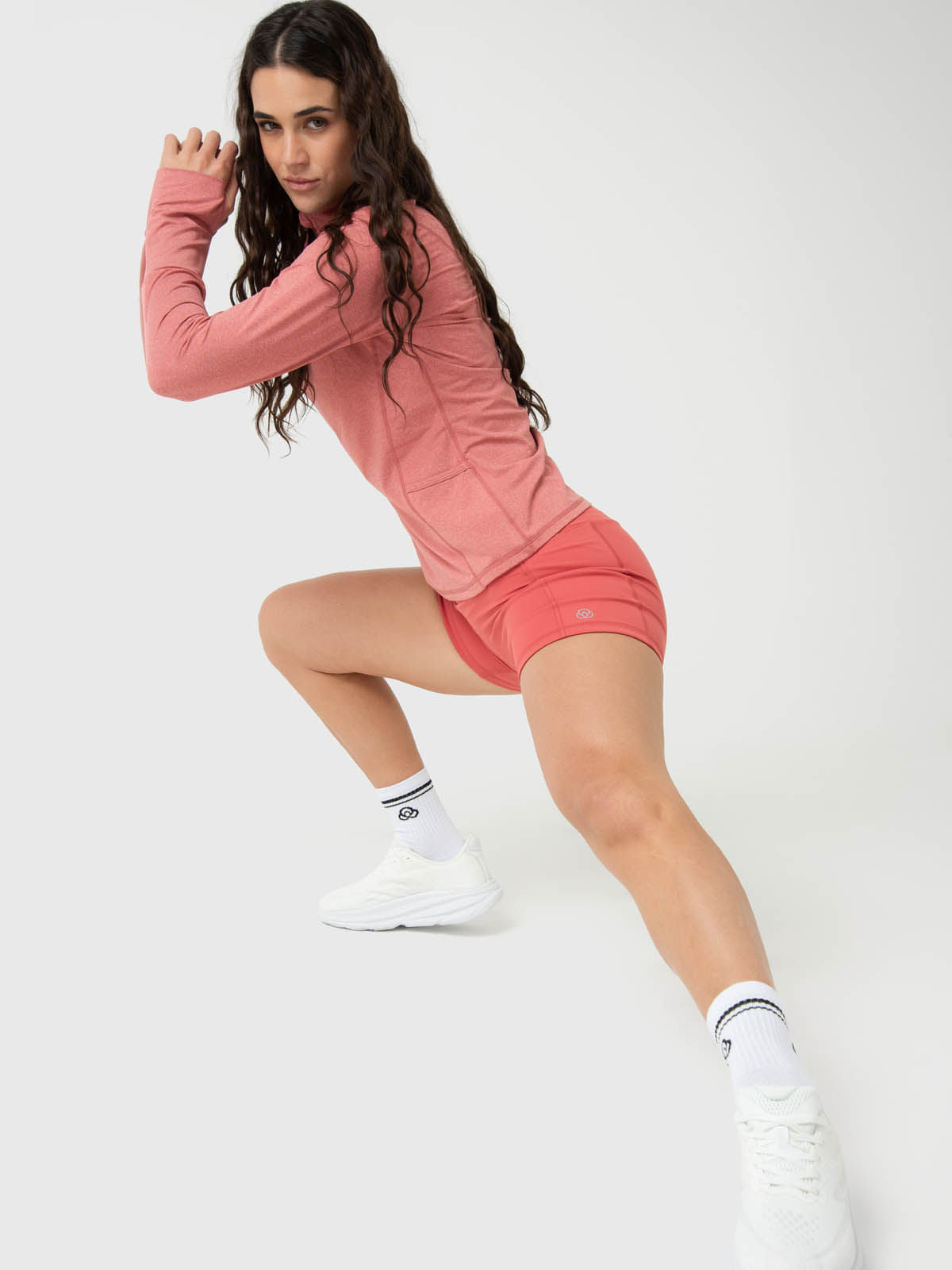 Polerón Half Zip Rec Rosado Bsoul