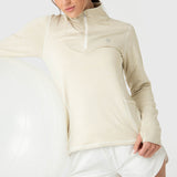 Polerón Mujer LS Half Zip Crudo Bsoul