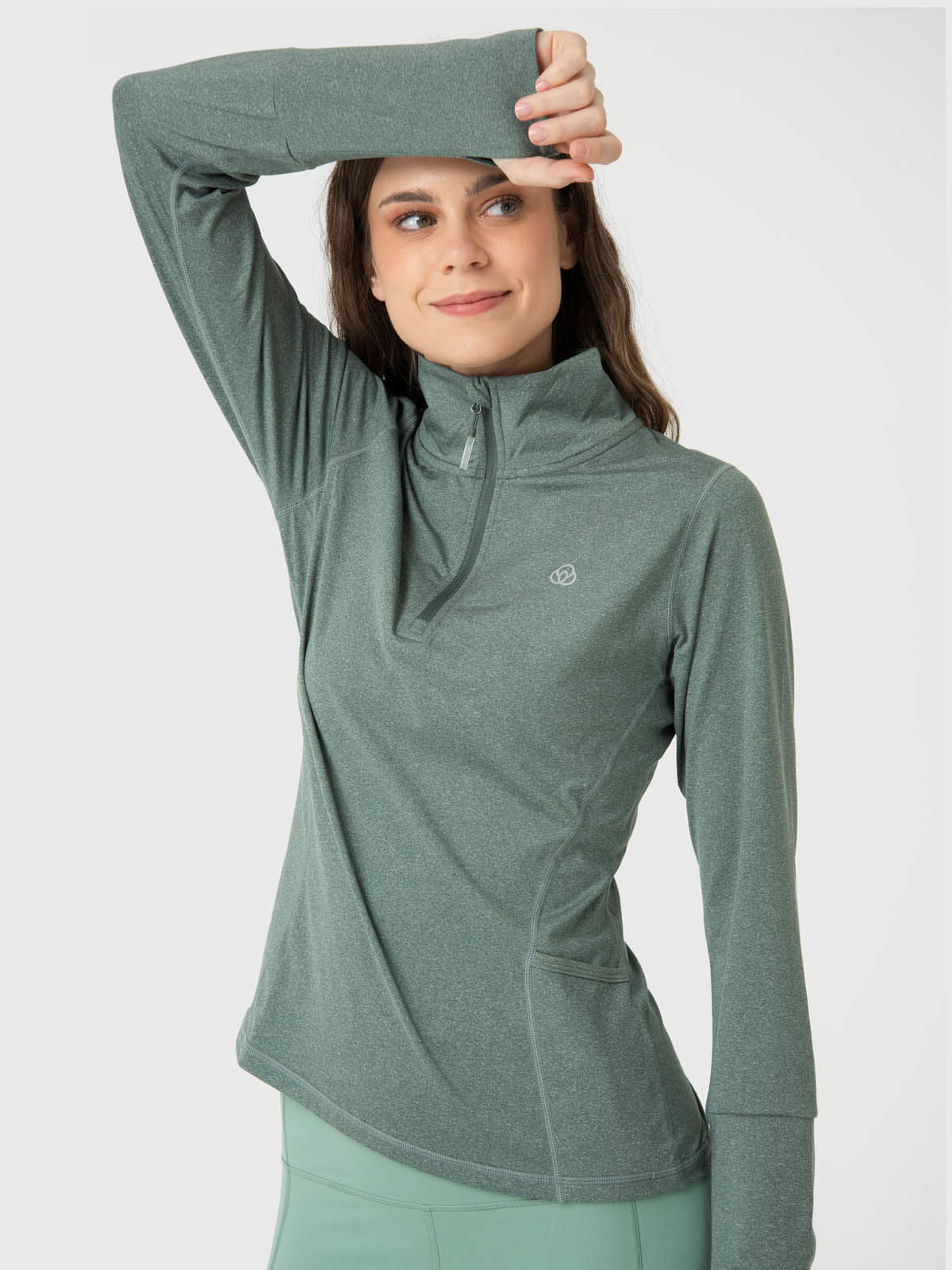 Polerón Half Zip Rec Verde Bsoul