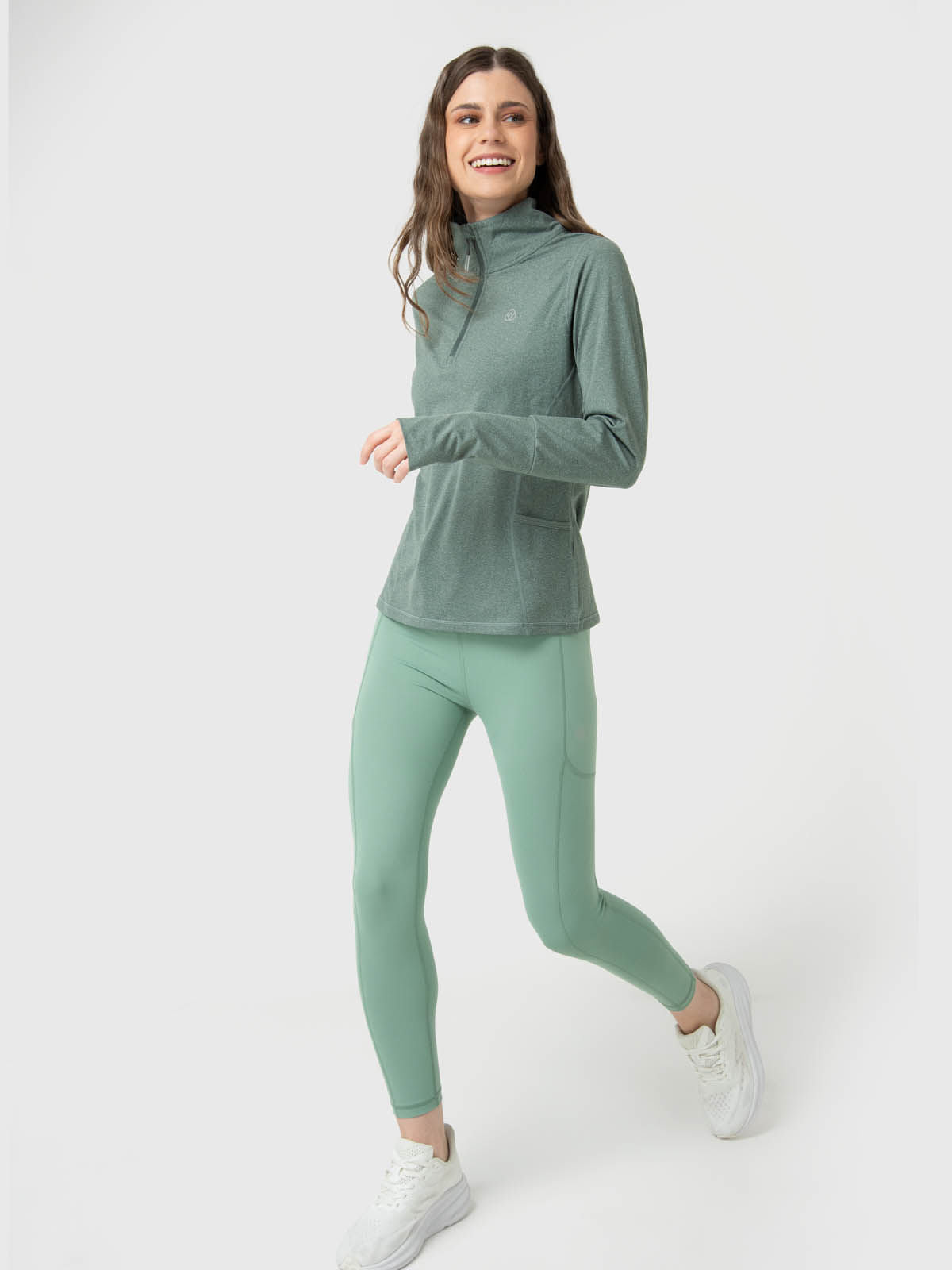 Polerón Half Zip Rec Verde Bsoul