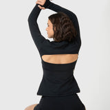 Polera Mujer Open Back Negra Bsoul