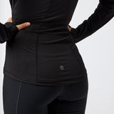 Polerón Mujer 2nd Layer Full Zip Negro Bsoul
