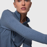 Polerón Half Zip Aloe Azul Bsoul