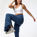 Calza Open Hem Flare Aloe Azul Bsoul